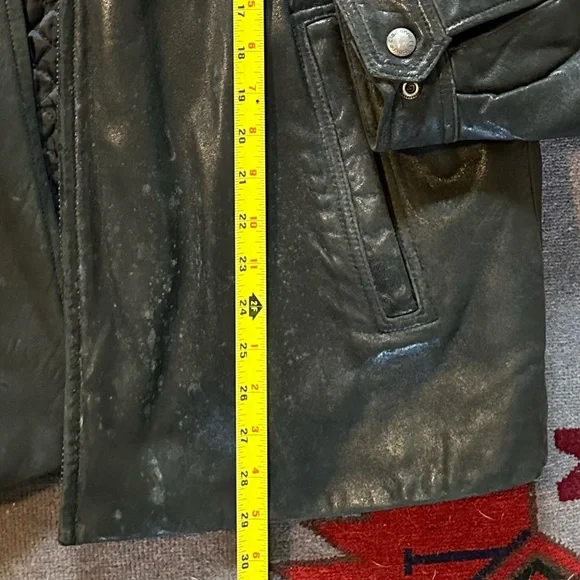 Vintage Black Lambskin Leather Bomber Jacket - Picture 8 of 11